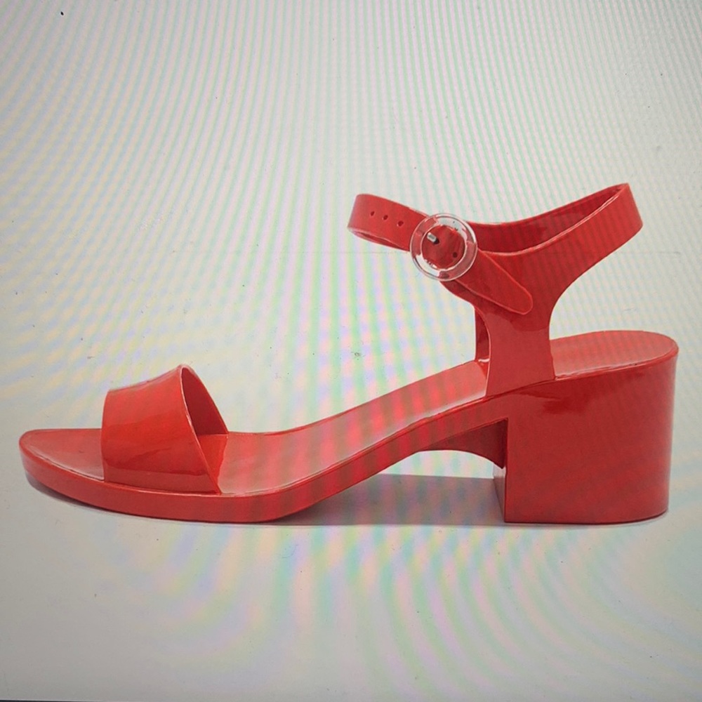 American apparel Los Angeles Apparel PVC jelly sandals with heal and ankle strap